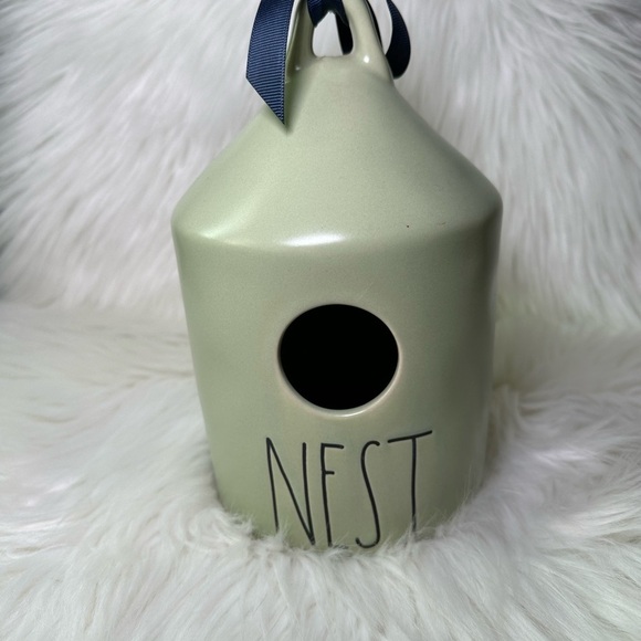 Rae Dunn Other - Rae Dunn Nest Birdhouse with Blue Ribbon